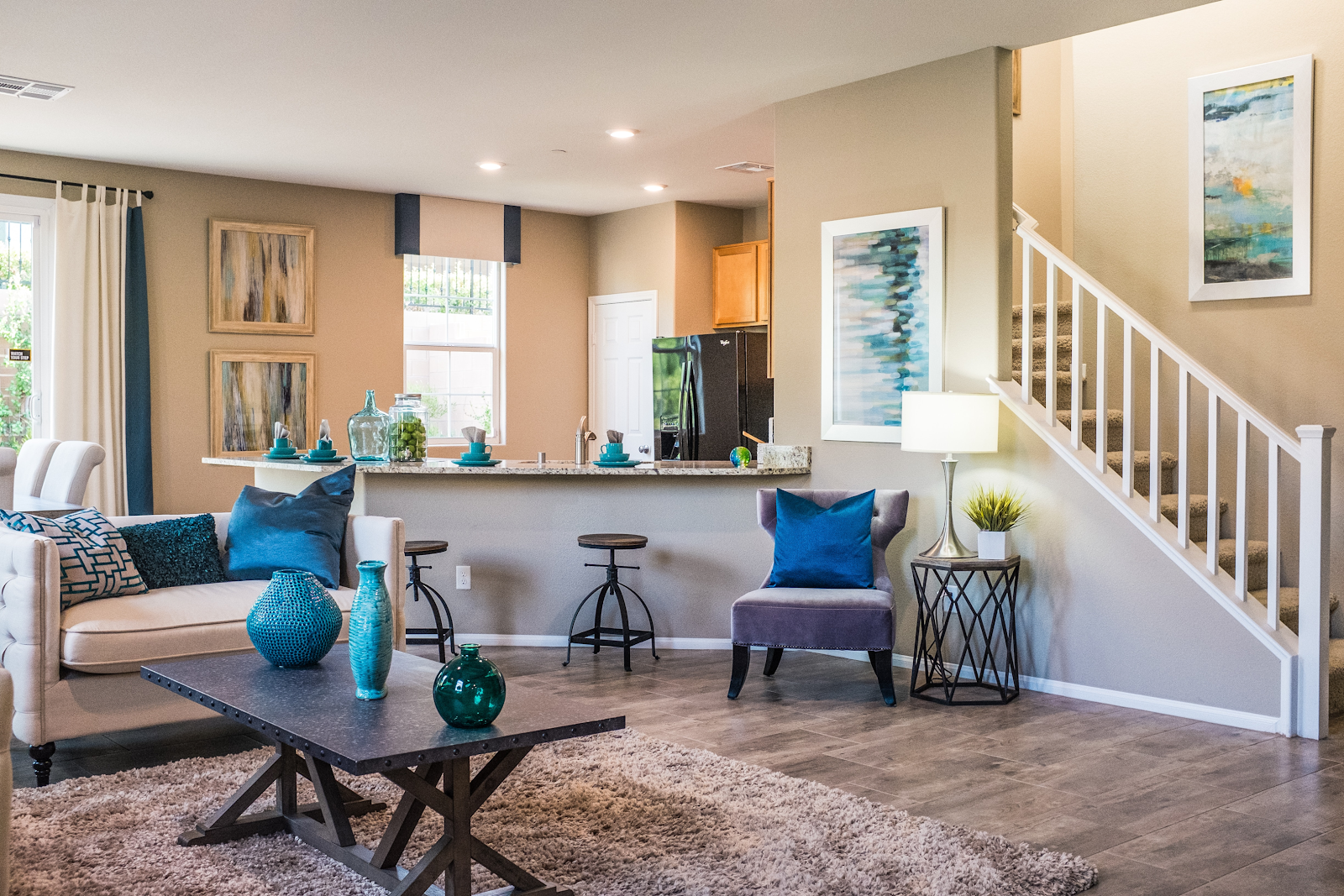 The living room of an Avondale, PA home kept warm and comfortable by heating oil