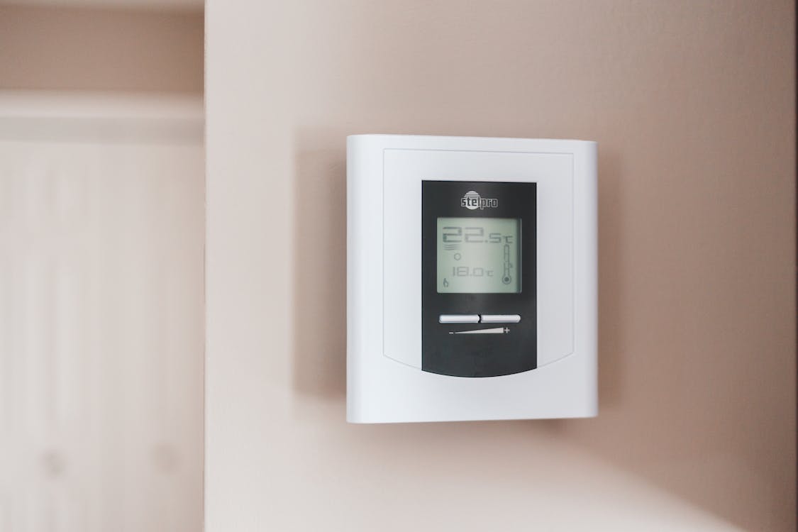 A smart thermostat that controls a home's furnace